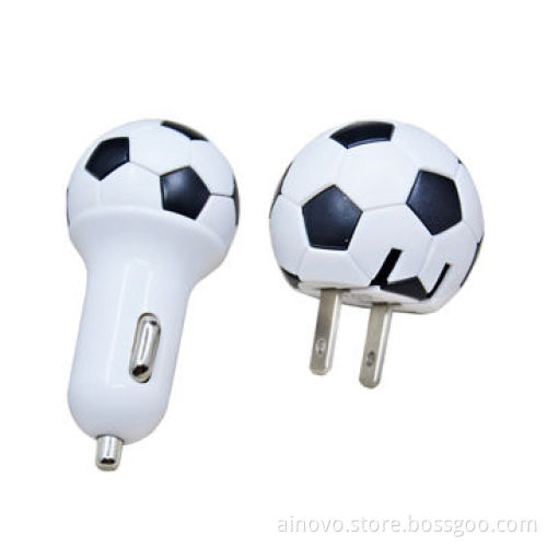 Universal USB travel wall car charger combo for mobile phone, iPhone, HTC, 5V/1A